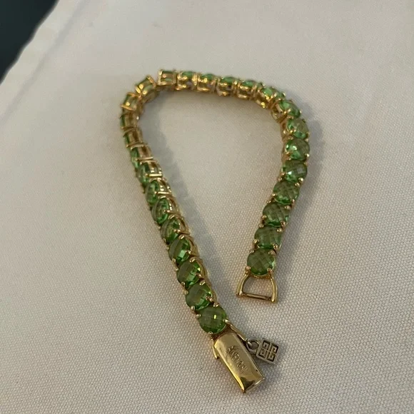 Givenchy Peridot Green Tennis Bracelet - Picture 1 of 3